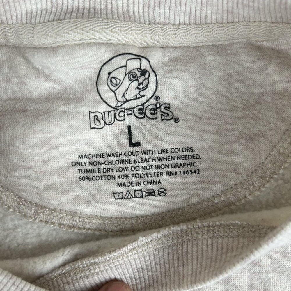 Buc-ees Womens Beaver Logo Southwestern Pullover Crewneck Sweatshirt Size Large - Picture 3 of 8
